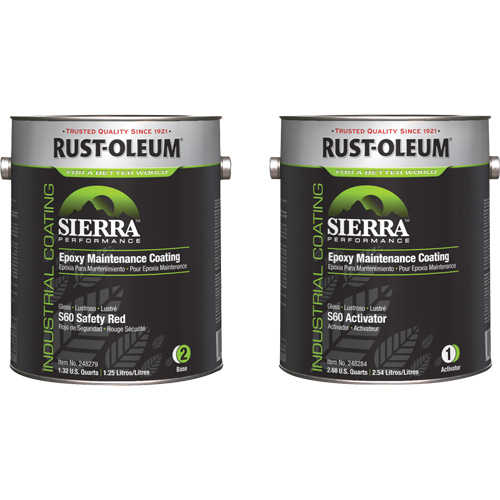 Sierra S60 Water-Based Epoxy Maintenance Coating Kit, Gallon, Red Distribution Élite MP