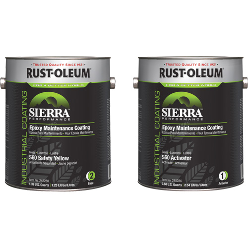Sierra S60 Water-Based Epoxy Maintenance Coating Kit, Gallon, Yellow Distribution Élite MP