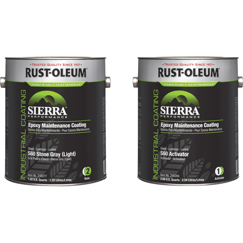 Sierra S60 Water-Based Epoxy Maintenance Coating Kit, Gallon, Grey Distribution Élite MP