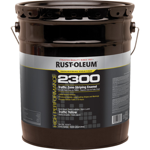 Peinture pour traçage de ligne invers&eacute;e Syst&egrave;me 2300 &agrave; haut rendement, Jaune, 5 gal., Seau Distribution Élite MP