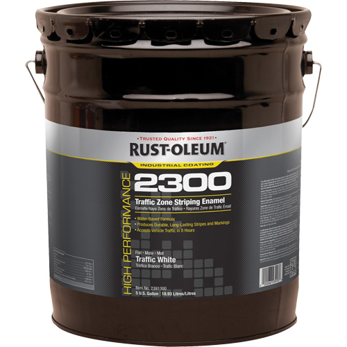 Peinture pour traçage de ligne invers&eacute;e Syst&egrave;me 2300 &agrave; haut rendement, Blanc, 5 gal., Seau Distribution Élite MP
