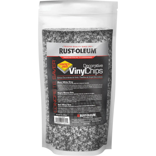 Pastilles de vinyle d&eacute;coratives Concrete Saver, 0,5 kg, Sac, M&eacute;lange noir/blanc/gris Distribution Élite MP