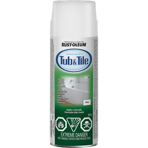 Peinture en a&eacute;rosol sp&eacute;cialis&eacute;e pour baignoires et carreaux, Canette a&eacute;rosol, Blanc Distribution Élite MP