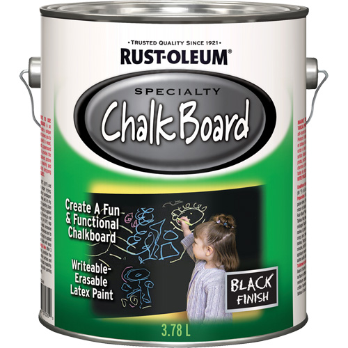 Specialty Chalk Board Paint, 3.78 L, Gallon, Black Distribution Élite MP