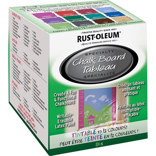 Specialty Chalk Board Paint, 824 ml, Kit, Tint Base Distribution Élite MP