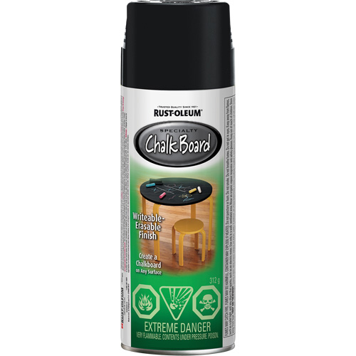 Specialty Chalk Board Paint, Aerosol Can, Black Distribution Élite MP