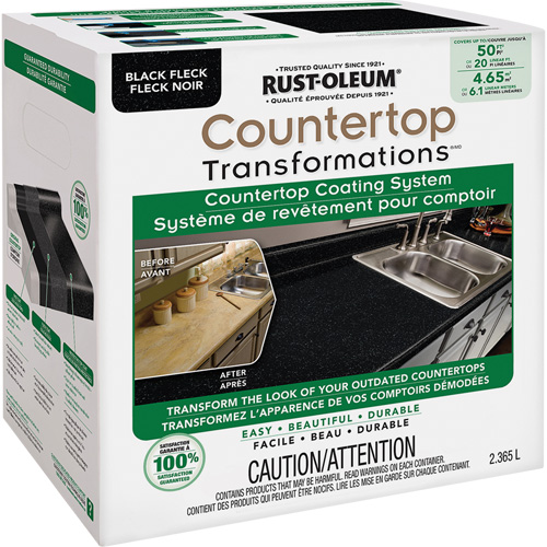 Syst&egrave;me de rev&ecirc;tement mouchet&eacute; pour comptoir Countertop Transformations, 2,37 L, Trousse, Tache noire Distribution Élite MP