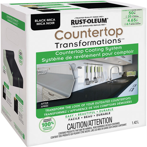 Syst&egrave;me de rev&ecirc;tement au mica pour comptoir Countertop Transformations, 1,42 L, Trousse, Mica noir Distribution Élite MP
