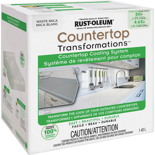 Syst&egrave;me de rev&ecirc;tement au mica pour comptoir Countertop Transformations, 1,42 L, Trousse, Mica blanc Distribution Élite MP