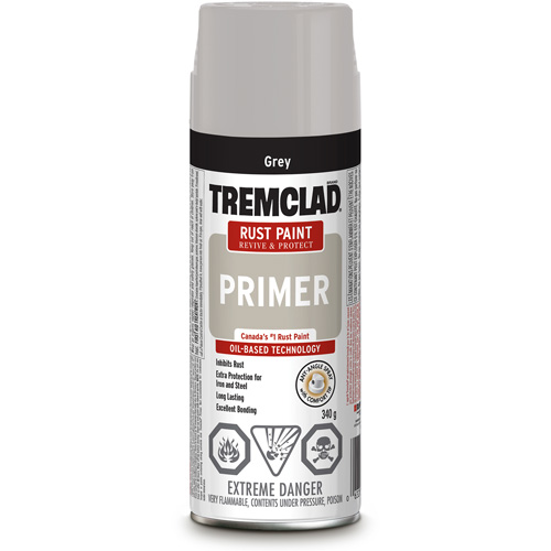 Tremclad&reg; Rust Primer Spray, Grey, Very Flat, Aerosol Can Distribution Élite MP