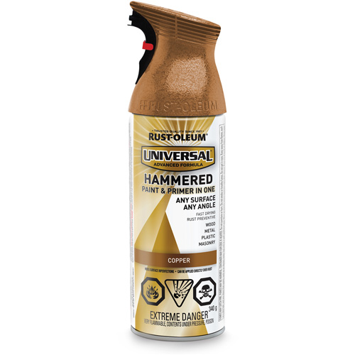Universal&reg; Paint & Primer In One Spray Paint, Copper, Hammered, Aerosol Can Distribution Élite MP