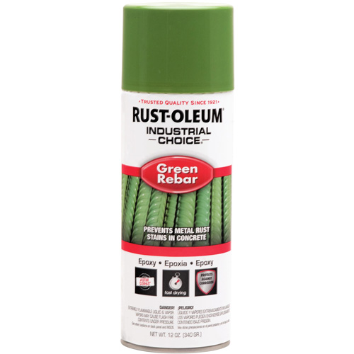 A&eacute;rosol &eacute;poxydique pour barre d'armature du syst&egrave;me Industrial Choice RB1600, Vert de barre d'armature, 12 oz liq., Canette a&eacute;rosol Distribution Élite MP