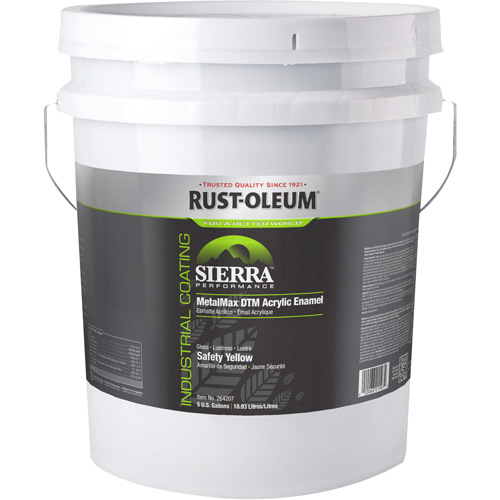 Sierra Performance MetalMax&reg; Plus DTM Acrylic Enamel, 5 gal., Pail, Yellow Distribution Élite MP