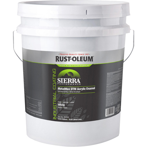 &eacute;mail acrylique DTM Sierra Performance MetalMax Plus, 5 gal., Seau, Blanc Distribution Élite MP