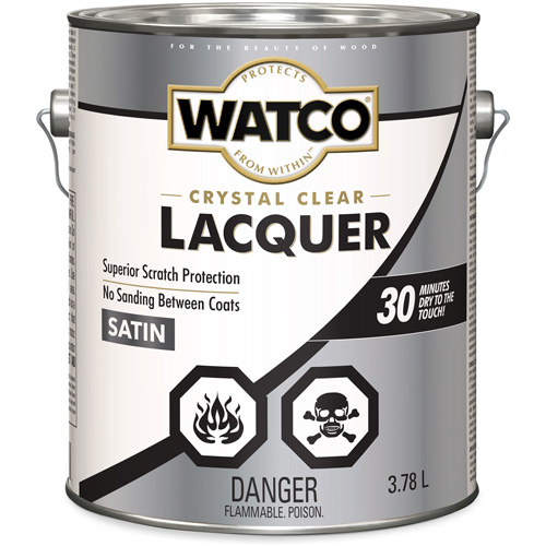 Watco&reg; Lacquer Wood Finish, 3.78 L, Clear, Satin Distribution Élite MP