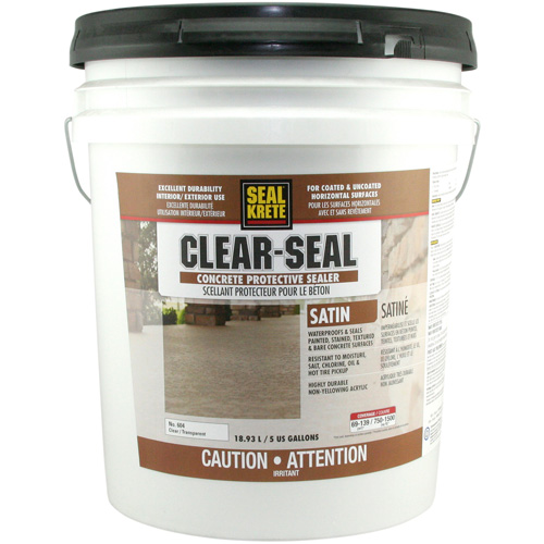 Produit d&eacute;tanch&eacute;it&eacute; protecteur Seal-Krete, 18,93 L, &agrave; l'eau, Satin, Transparent Distribution Élite MP