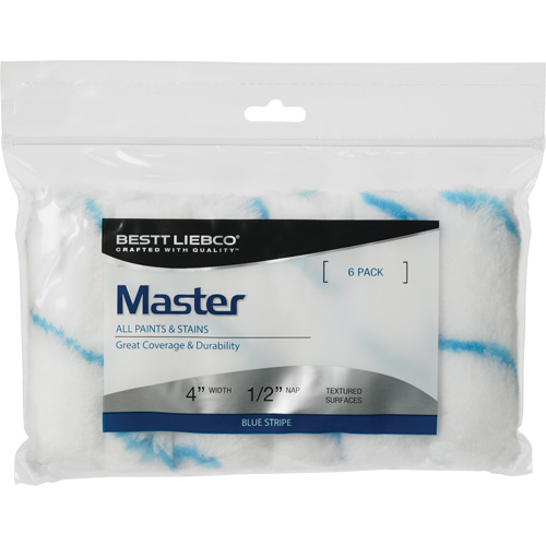 Master Blue Stripe Mini Roller Cover, 13 mm (1/2") Nap, 101.6 mm (4") L Distribution Élite MP