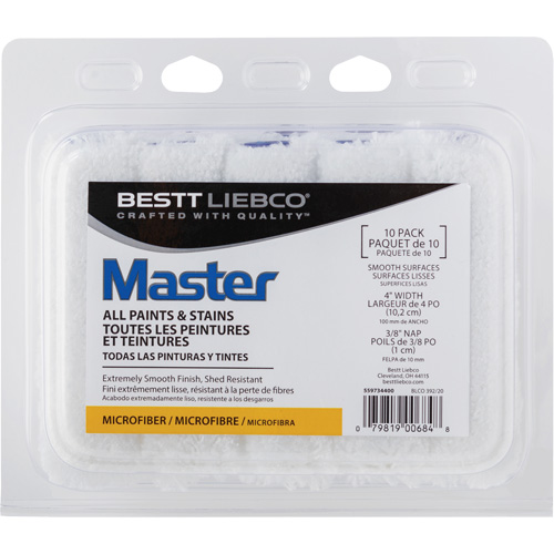 Master Microfiber Roller Cover, 10 mm (3/8") Nap, 101.6 mm (4") L Distribution Élite MP