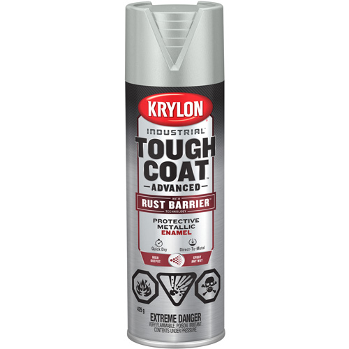 Tough Coat&reg; Advanced Paint with Rust Barrier Technology, Aluminum, Metallic, 425 g, Aerosol Can Distribution Élite MP
