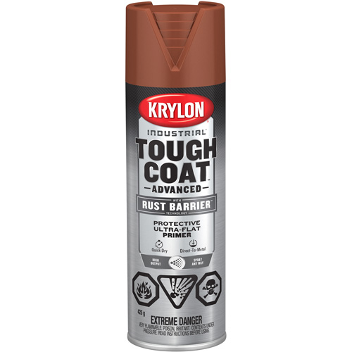 Tough Coat&reg; Advanced Paint with Rust Barrier Technology, Red Oxide Primer, Ultra-Flat, 425 g, Aerosol Can Distribution Élite MP
