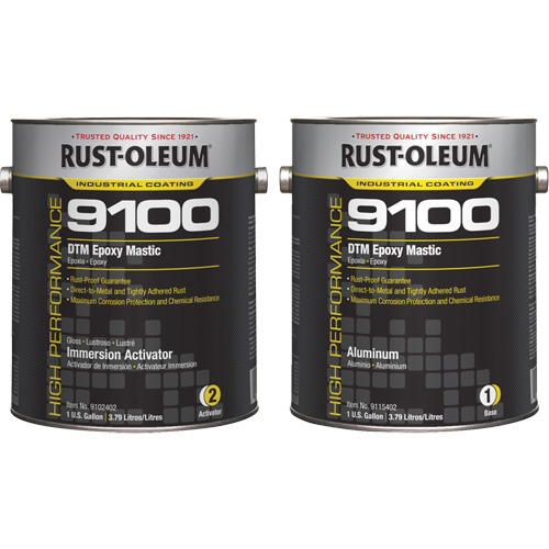 9100 System DTM Epoxy Mastic Base & Activator Kit, Aluminum, Gallon Distribution Élite MP