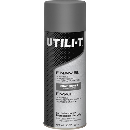 Peinture-&eacute;mail en a&eacute;rosol polyvalent UTILI-T, Appr&ecirc;t gris, 10 oz/283 g, Canette a&eacute;rosol Distribution Élite MP