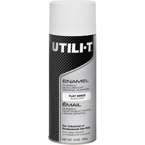 Peinture-&eacute;mail en a&eacute;rosol polyvalent UTILI-T, Blanc, Fini mat profond, 10 oz/283 g, Canette a&eacute;rosol Distribution Élite MP