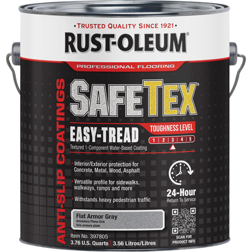 SafeTex&reg; Easy-Tread Acrylic Coating, 1 gal., Water-Based, Flat/Textured, Grey Distribution Élite MP