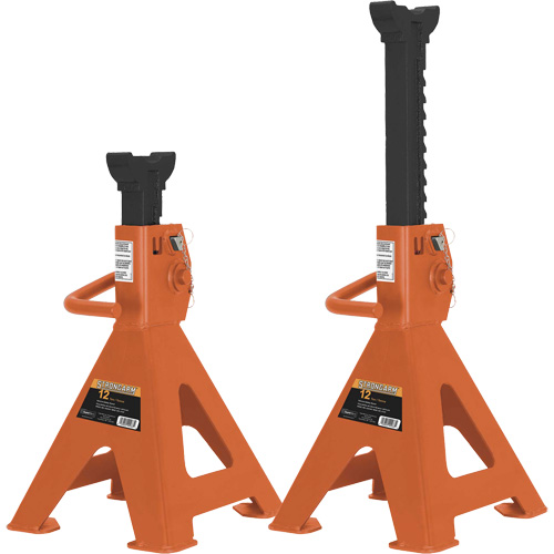872B Jack Stands, Locking Handle/Ratchet, 12 Ton(s) Capacity, 19-1/4" - 28-1/3" H Distribution Élite MP