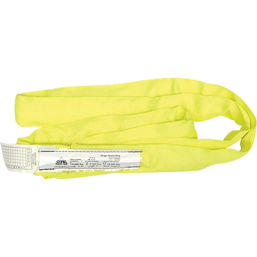 &eacute;lingues rondes, Jaune, 2" la x 6' lo, 9000 lb Charge verticale Distribution Élite MP