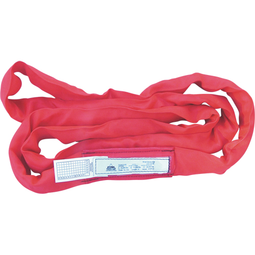 &eacute;lingues rondes, Rouge, 3" la x 6' lo, 14 000 lb Charge verticale Distribution Élite MP
