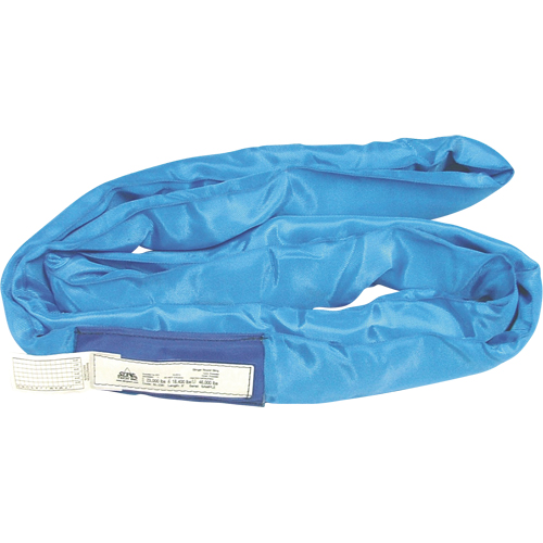 &eacute;lingues rondes, Bleu, 4" la x 8' lo, 23 000 lb Charge verticale Distribution Élite MP