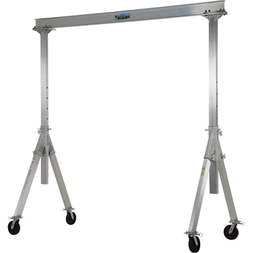 Adjustable Aluminum Gantry Crane, 10' L, 2000 lbs. (1 tons) Capacity Distribution Élite MP