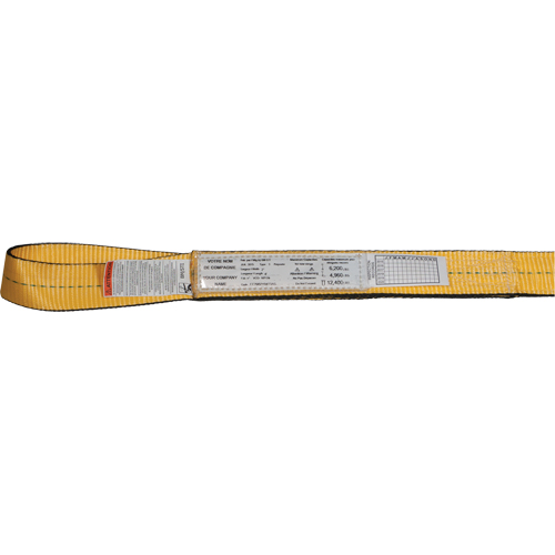 &eacute;lingues de levage en nylon, Pli Double, Oeillet double, Type 3, 3" la x 3' lo, Limite de charge verticale 8800 lb Distribution Élite MP