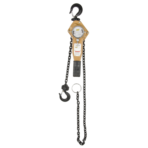 Heavy Duty Gold Series Lever Chain Hoist, 5' Lift, 1500 lbs. (0.75 tons) Capacity, Alloy Steel Chain Distribution Élite MP