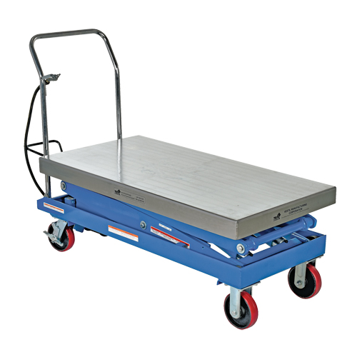 Pneumatic Hydraulic Scissor Lift Table, Steel, 47-1/4" L x 24" W, 1500 lbs. Cap. Distribution Élite MP