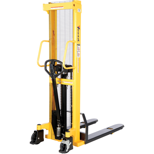 Manual Hydraulic Stacker, Hand Pump Operated, 2000 lbs. Capacity, 63" Max Lift Distribution Élite MP