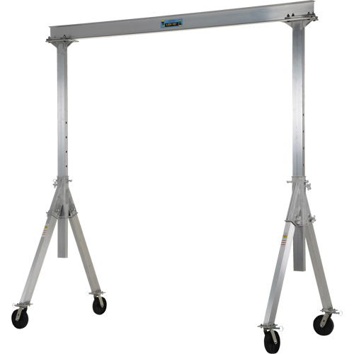 Grue-portique ajustable en aluminium, 8' lo, Capacit&eacute; 2000 lb (1 tonne) Distribution Élite MP