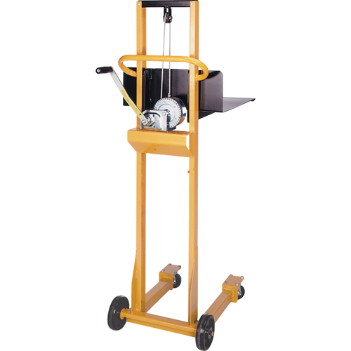Empileur &agrave; plateforme Easy-Lift, M&eacute;canisme Treuil manuel, Capacit&eacute; de 500 lb, Levage max de 52" Distribution Élite MP