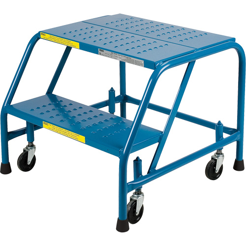 Escabeau roulant certifi&eacute; par la CSA, 2 marches, Largeur de la marche 22", Hauteur de la plateforme 19", Acier Distribution Élite MP