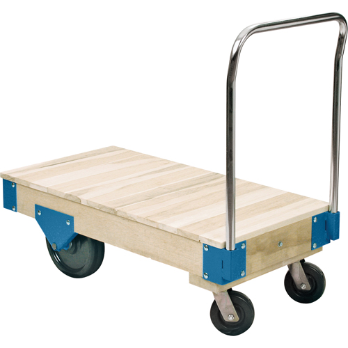 Chariots &agrave; plateforme - Chariots &agrave; plateforme tout en bois, 48" lo x 24" la, Capacit&eacute; de 3000 lb, Roues en Nylon Distribution Élite MP