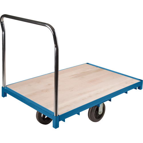 Chariot &agrave; plateforme robuste, 48" lo x 24" la x Capacit&eacute; 2000 lb, Roues en Caoutchouc Distribution Élite MP
