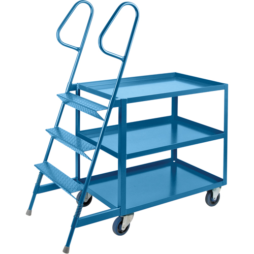 Stock Picking Carts, Steel, 24" W x 52" D, 3 Shelves, 1200 lbs. Capacity Distribution Élite MP