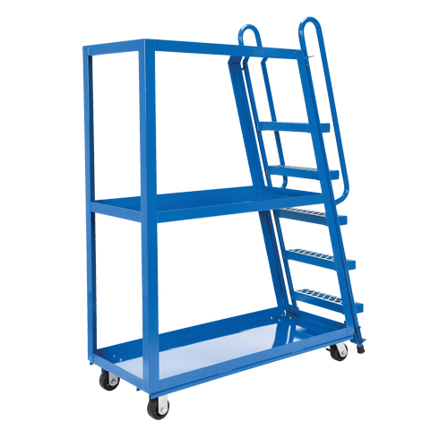 Stock Picking Cart, Steel, 21-7/8" W x 56-1/8" D, 3 Shelves, 1000 lbs. Capacity Distribution Élite MP