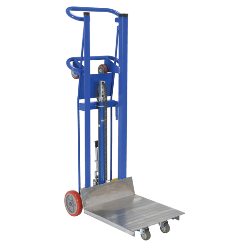 Gerbeur &agrave; plateforme hydraulique, M&eacute;canisme Pompe au pied, Capacit&eacute; de 750 lb, Levage max de 52" Distribution Élite MP