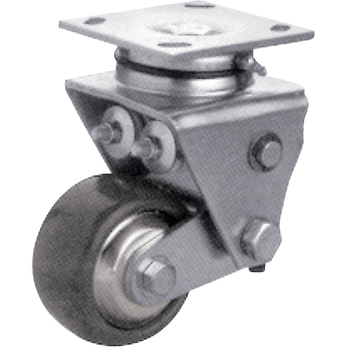 Roulette robuste, Pivotant, 4" (101,6 mm), Elastom&egrave;re dur, 900 lb (408 kg) Distribution Élite MP