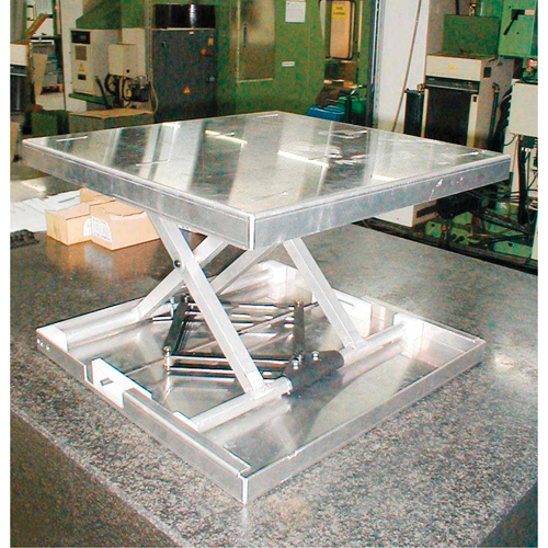 Dessus de table &eacute;l&eacute;vatrice &agrave; ciseaux Lift-Tool, 23" lo x 22" la, Aluminium, Capacit&eacute; 300 lb Distribution Élite MP