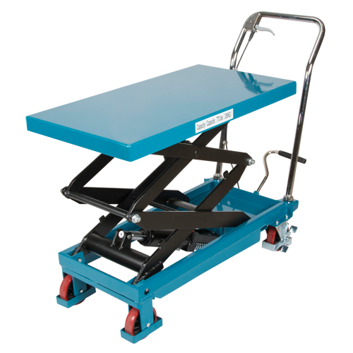 Heavy-Duty Hydraulic Scissor Lift Table, 35-3/4" L x 19-3/4" W, Steel, 770 lbs. Capacity Distribution Élite MP
