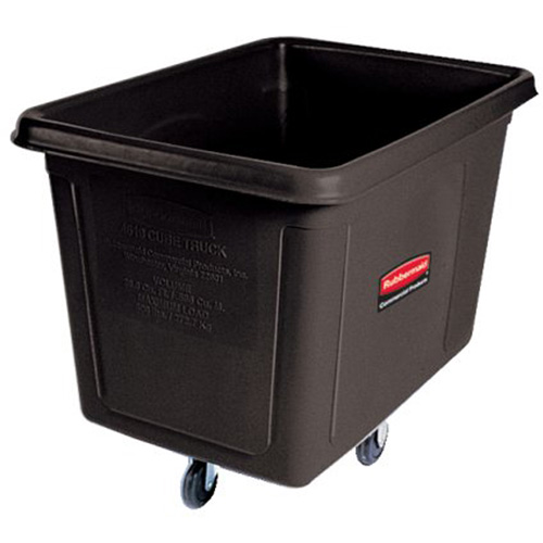 Chariot cubique, Plastique recycl&eacute; noir, 38" lo x 26" la x 28" h, Volume 8 pi³, Capacit&eacute; 300 lb Distribution Élite MP