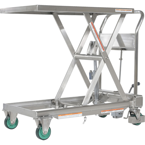 Table &eacute;l&eacute;vatrice hydraulique &agrave; ciseaux, 31-1/2" lo x 19-1/2" la, Acier inoxydable, Capacit&eacute; 550 lb Distribution Élite MP